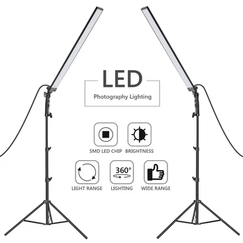 

Neewer 60 LED Light Studio LED Lighting -2 Packs Light Wand Handheld LED Video Light Stick Adjustable Brightness for Photography