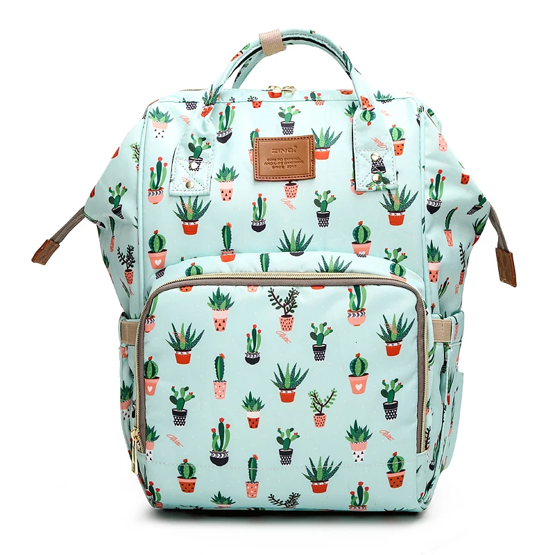 

Cactus Printed Mummy Baby Bags Fox Printed Travel Backpack Large Cartoon Maternity Diaper Bags Nursing Mommy Bag For Baby Care