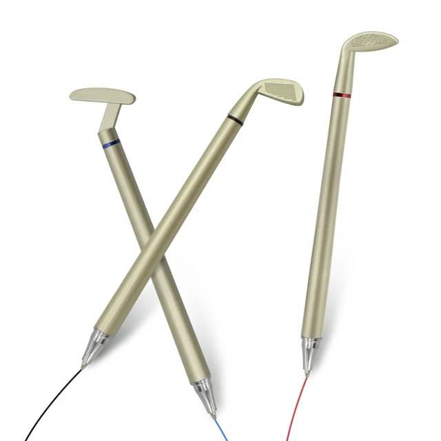 Mini Golf Pens Holder with 3 Color Pens for Desktop Decoration Bag Golf Gift for Golfer Coworker Fanatic Fans Father 's Day 3Pcs Pens