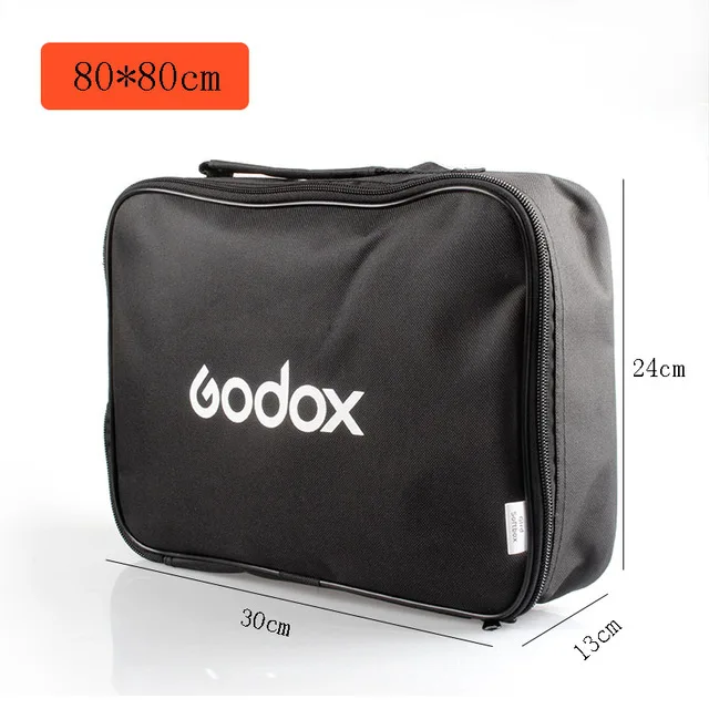 GODOX сумки для переноски/запасные сумки для 40*40 см/50*50 см/60*60 см/80*80 см софтбокс комплект Рассеиватель Вспышки с s-образным кронштейном - Цвет: only bag 80cm