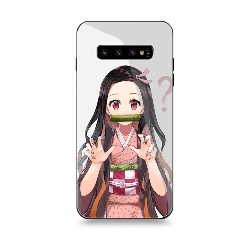 Чехол стекло для samsung A70 A50 A30 A40 A20 A60 A10 S7 Edge S8 S9 S10 Plus Note 8 9 Чехол аниме Demon Slayer Kimetsu no Yaiba - Цвет: G9