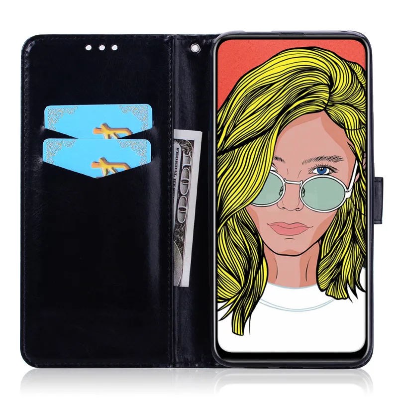 Чехол для Huawei P Smart Z роскошный кожаный чехол кошелек с откидной крышкой телефона