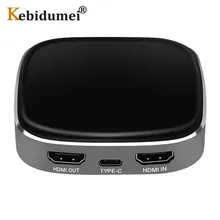 4K 60fps HDMI к type C Карта видеозахвата Grabber HDMI Тип C устройство захвата ключ игра потоковая прямая трансляция для Xbox PS4