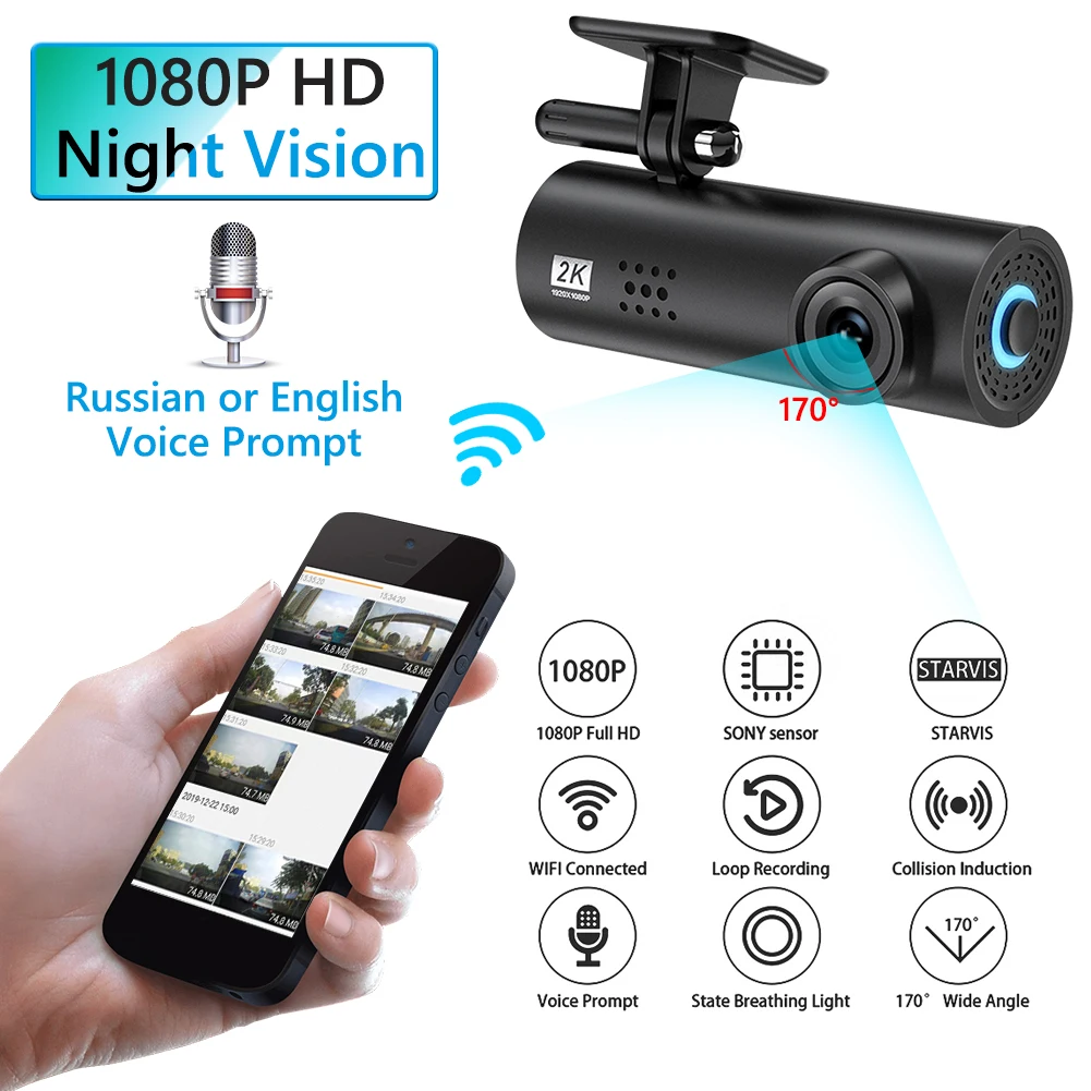 LF9 Pro WiFi Dashboard Camera 1080P Full HD Car DVR Night Vision G-sensor Dash Cam Driving Recorder car dash cam