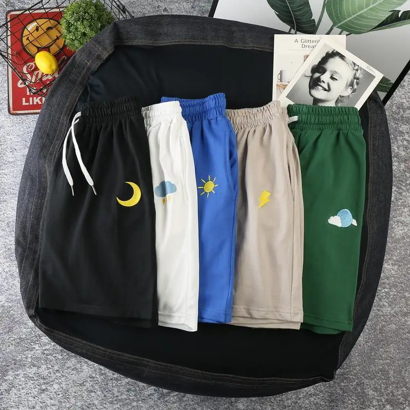 INS Weather-pantalones cortos informales para hombre, ropa holgada Unisex, estilo Harajuku Vintage, pantalón corto para correr de gran tamaño, Hip hop
