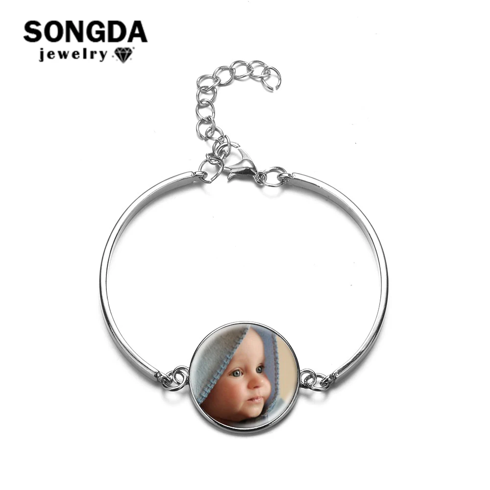 SONGDA Personalized Jewelry Custom Photo Name Bracelet Fit Family Member/Fashion Logo/Lover Couple/Pet Perfect Creative Souvenir | Украшения