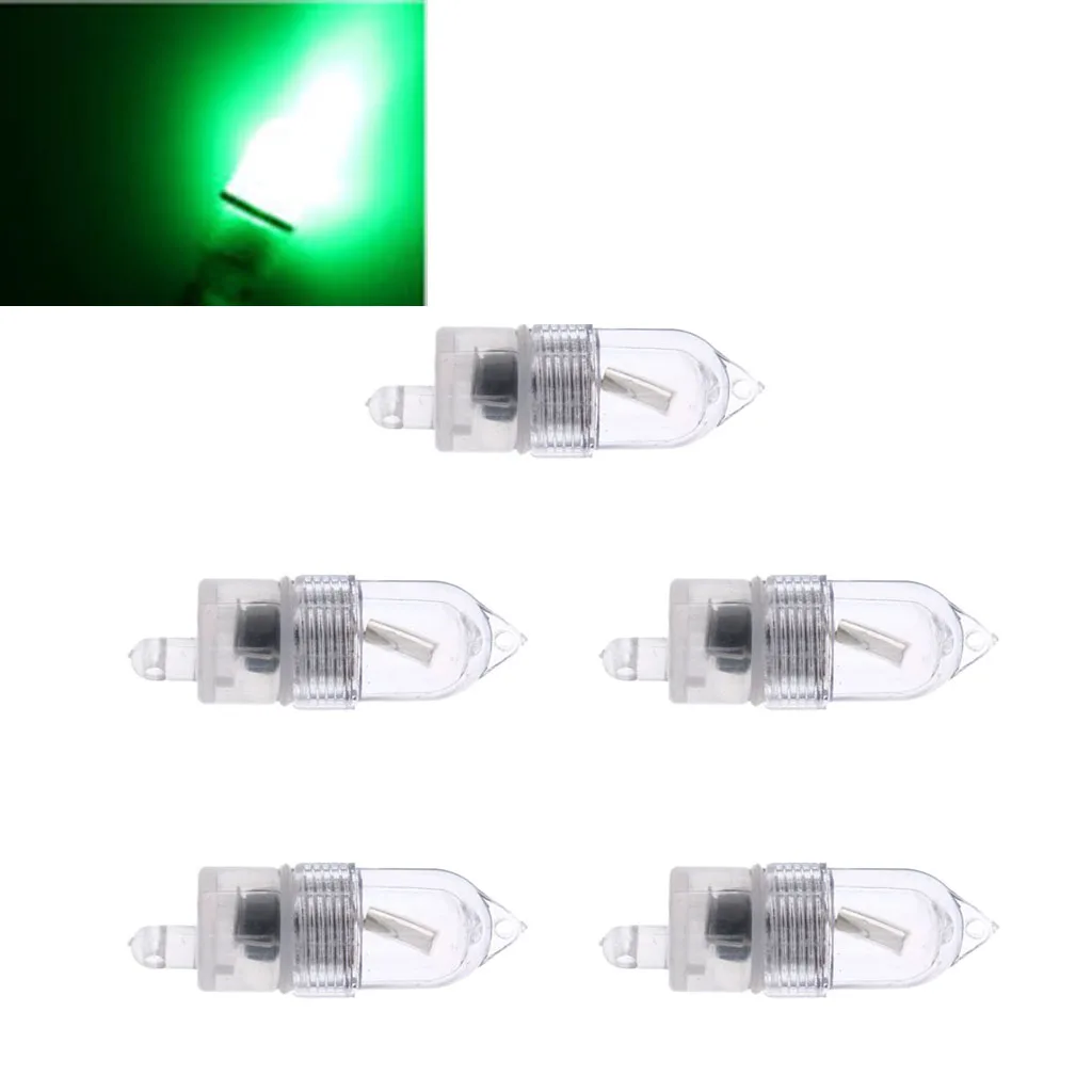 5 PCS LED Night Fishing Rod Bite Bait Alarm Light Clip On Alerter