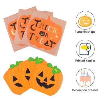 

1 Package Decorative Spooky Disposable Double Layer Tissue Paper Napkins Party Supplies Paper Towel Party