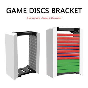 

12 slots Game Discs Storage Stand Gaming Console Cards Hold Bracket for Xbox One/Switch/Sony PS5 Playstation5 Disk Stand Tower