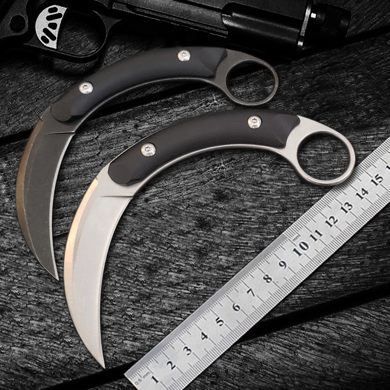 керамбит Karambit Открытый самообороны тактические боевые ножи sharp D2 фиксированное