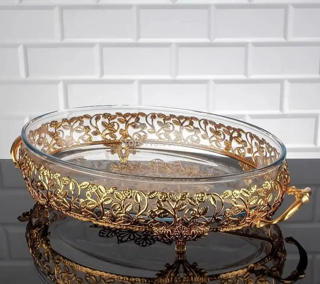 Plateau De Service Assiette Style Hurrem Cloche A Gateau Verre Plateau De Service Pour Biscuits Macaron Dessert Aliexpress