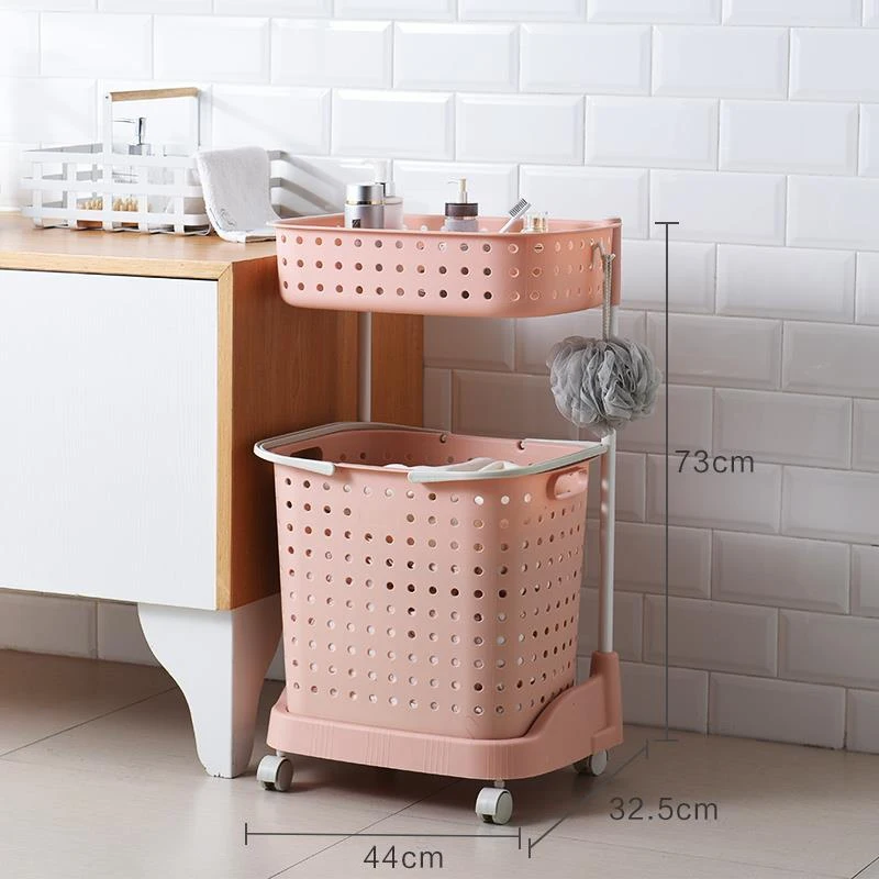 2grid pink Корзина для грязного белья корзина для грязного белья домашняя корзина для хранения белья ванная комната Одежда индиго рама баррель WJ1153 - Цвет: 2grid pink
