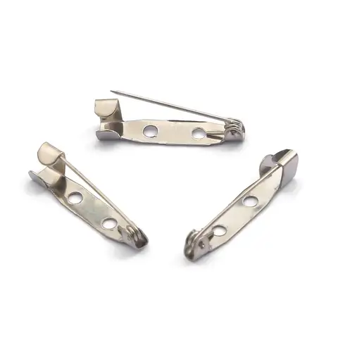 15 20 25 30 35mm 5 Colors Brooch Clip Base Pins Blank Safe Lock Brooch Pin Base For DIY Jewelry Making Findings