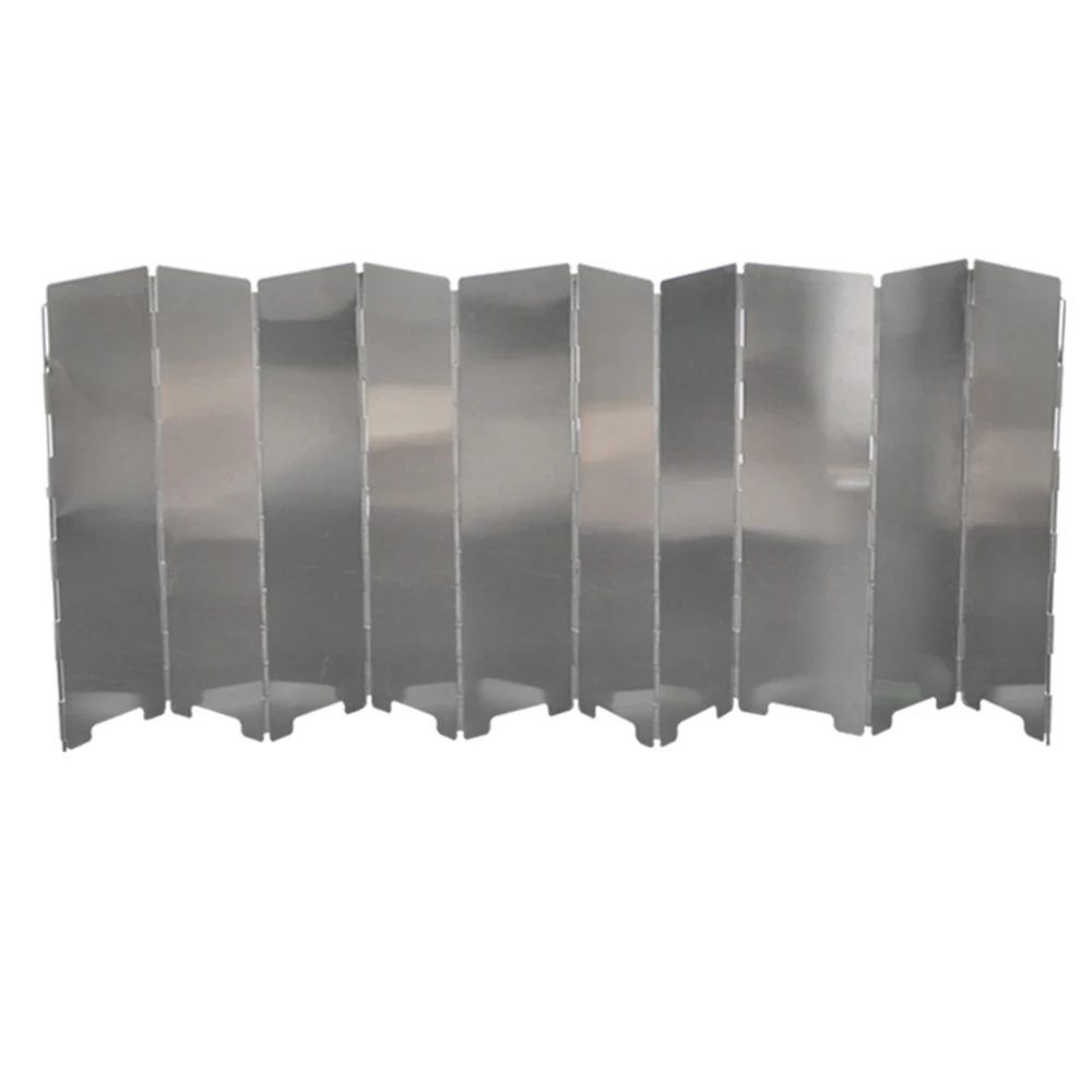10 пластин алюминиевый сплав складной походная плита газ ветрозащитный экран плиты экран ветрозащитное складное барбекю наружное алюминиевое лобовое стекло