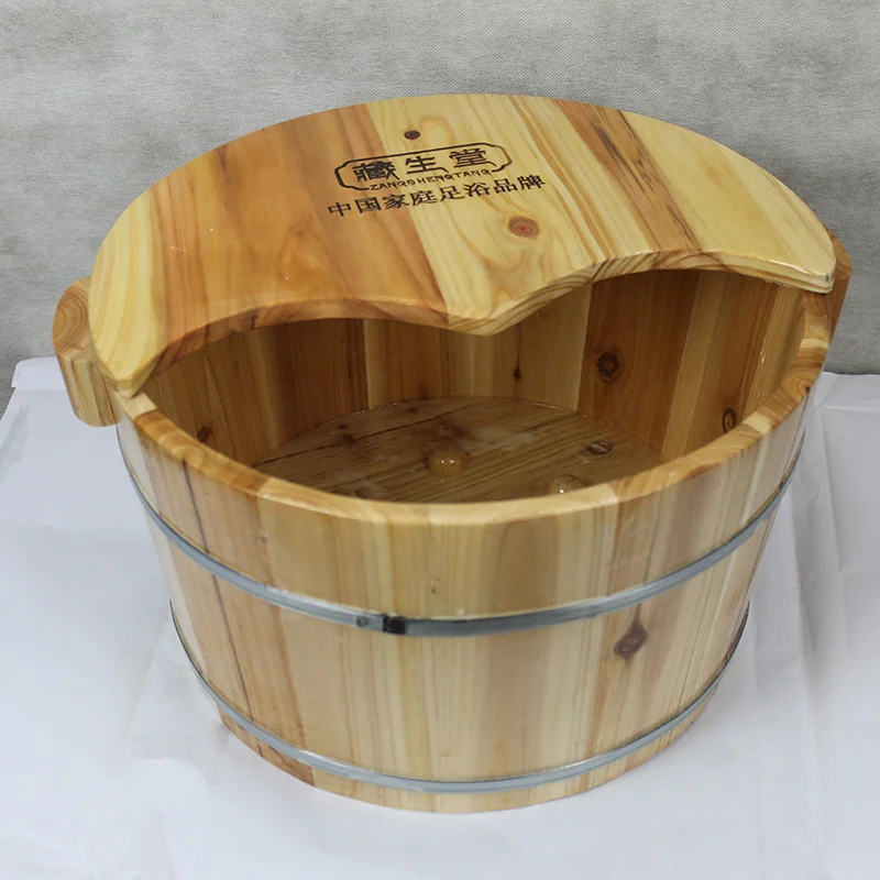 Новая модная Ванна Cunninghamia Lanceolata покрытие ванны для ног ванна для ног Толстая ванна для ног массажная ванна для ног Замачивание деревянная мебель для дома - Цвет: B21cm