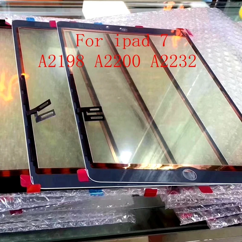 1 шт. абсолютно для Apple iPad 10,2 7th Gen A2198 A2200 A2232 сенсорный экран дигитайзер внешняя стеклянная панель Замена