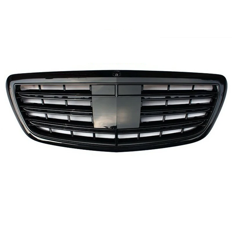 Для Mercedes-Benz W222 S-Class S63 S320 S400 S500 S600 ABS черный передний бампер передняя решетка передние центральные решетки