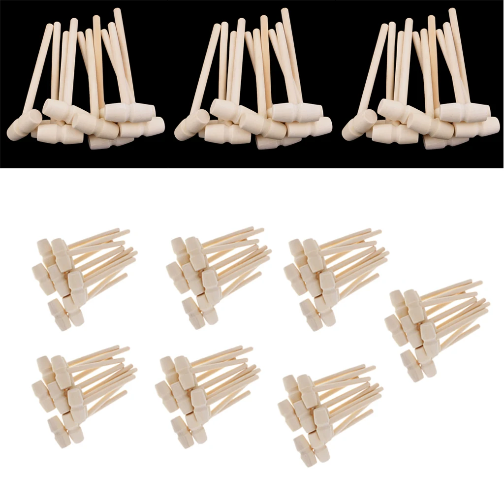 100 Pieces Wooden Hammer Mallet 140x43x19mm Crab Lobster Seafood Crackers