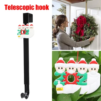 

Front Door Wreath Hanger Hook Telescopic Adjustable Metal for Christmas Party Decoration Hanging Clothing Towels Wreaths HYD88