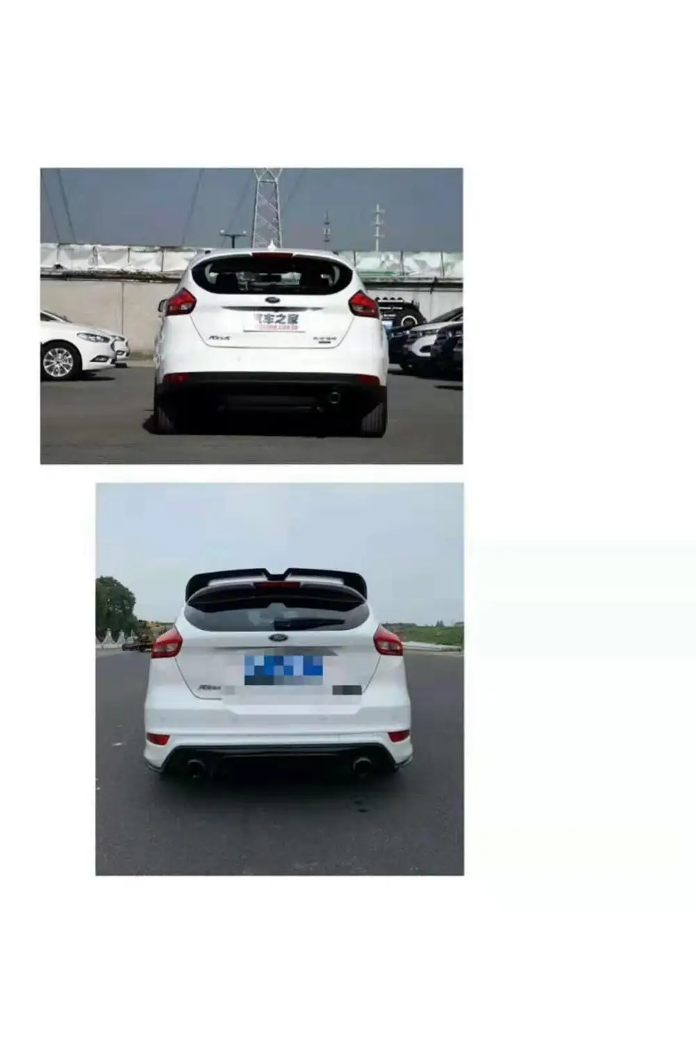 Для Ford F ocus спойлер 2012- Focus hatch-back Высококачественный ABS Материал заднее крыло автомобиля праймер цвет задний спойлер
