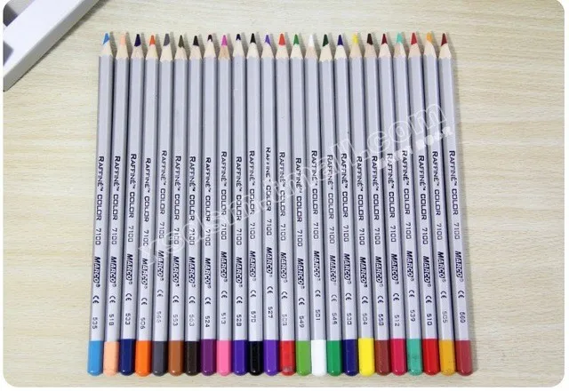 free shipping color Marco Fine Art 24 Colors Drawing Pencils Non-toxic for writing drawing sketches colorful pencils set sketches new and old ii