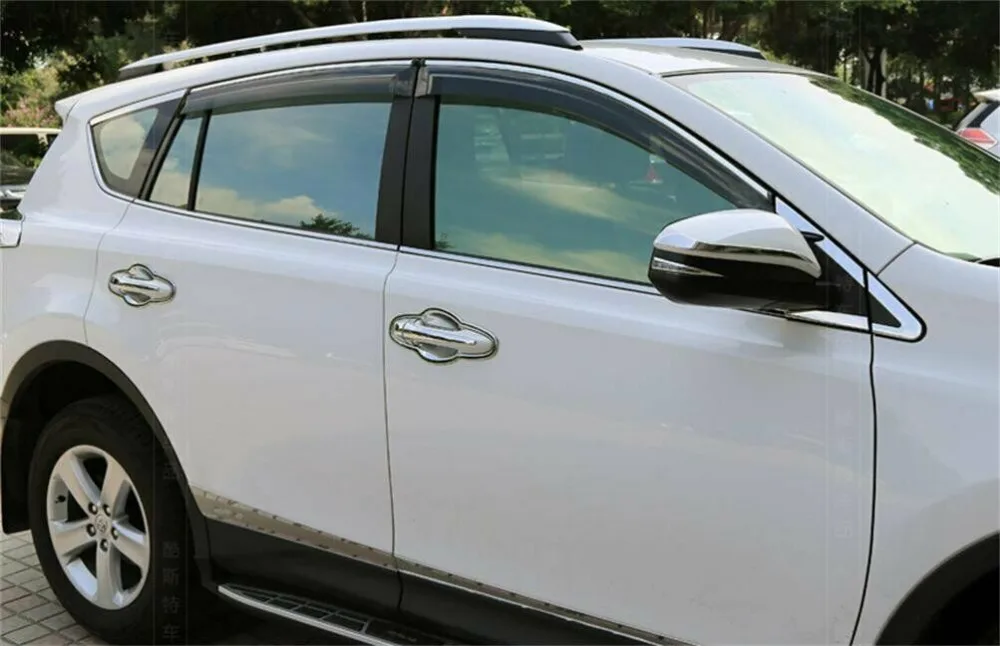 Для Toyota RAV4 2013- дымовой оконный козырек вентиляционные дождевые дефлекторы защита