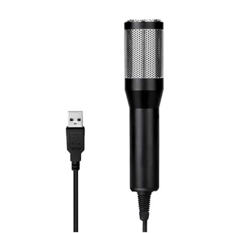 Длинный микрофон USB микрофон конденсаторный микрофон Встроенная звуковая карта Запись Караоке Пение для телефона компьютера