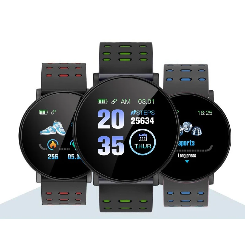 119 Plus Smart Watch Smart Bracelet Heart Rate Men Watch Wristband Waterproof Smartwatch Android With Alarm Clock Sports Watches Smart Watches Aliexpress