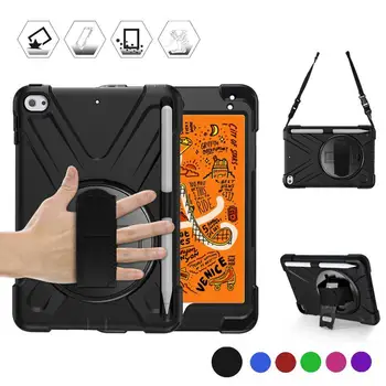 

Kids Shockproof Case For iPad Mini 5 4 360 Rotating Rugged PC Case Hand Shoulder Strap Stand Cover for iPad Mini 4 5 Coque