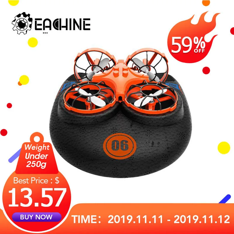Kaufen Eachine E016F 3 in 1 EPP Fliegen Luft Boot Land Fahren Modus Abnehmbare One Key Return RC Drone quadcopter RTF