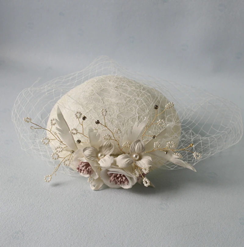 Elegant Bridal Hat And Fascinators Headpiece Corsage Women Wedding Party Hair Accessories