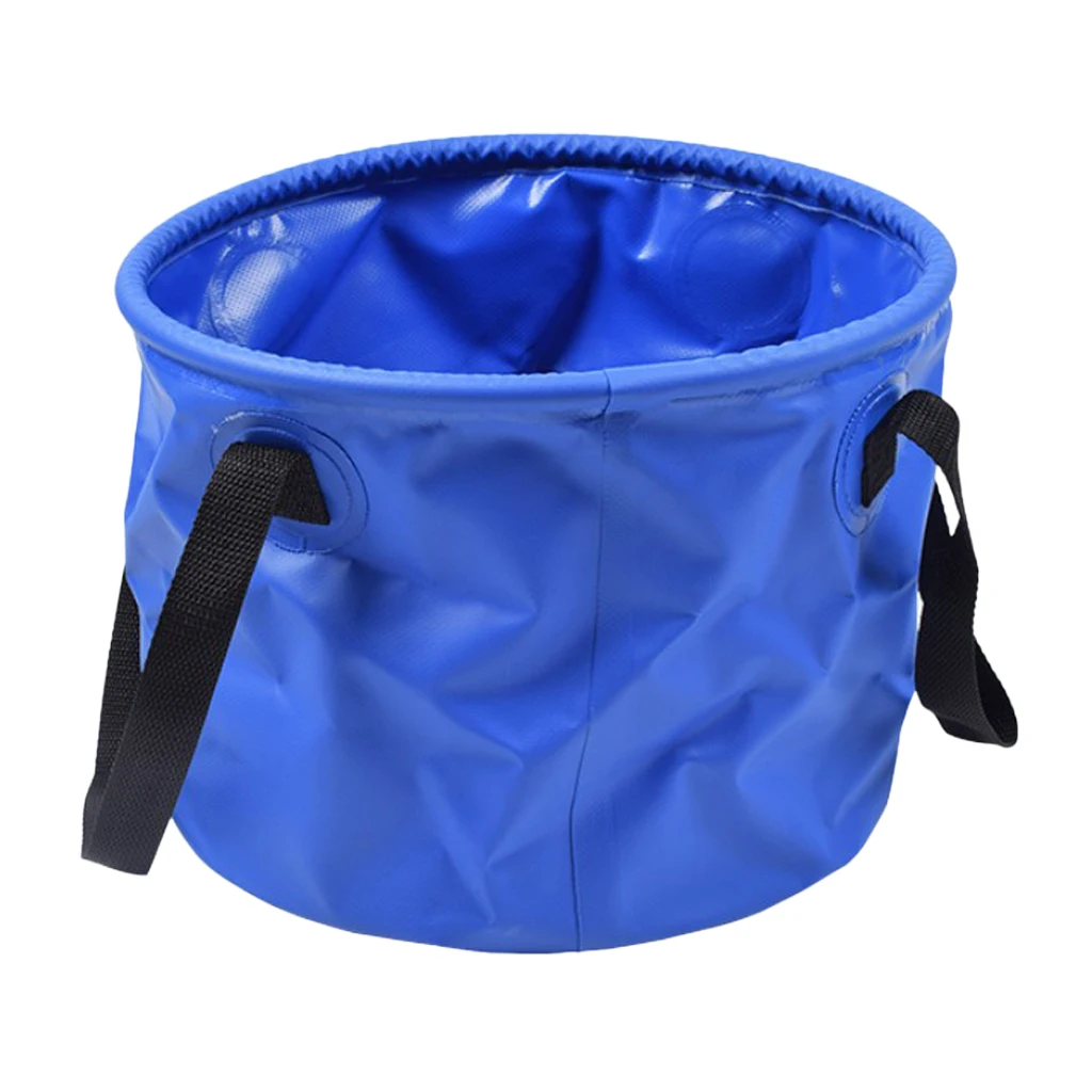 2pcs Folding Multifunctional Wash Basin Bucket Collapsible Buckets Fishing Pail Water Carrier Bag Outdoor Backpacking 30L