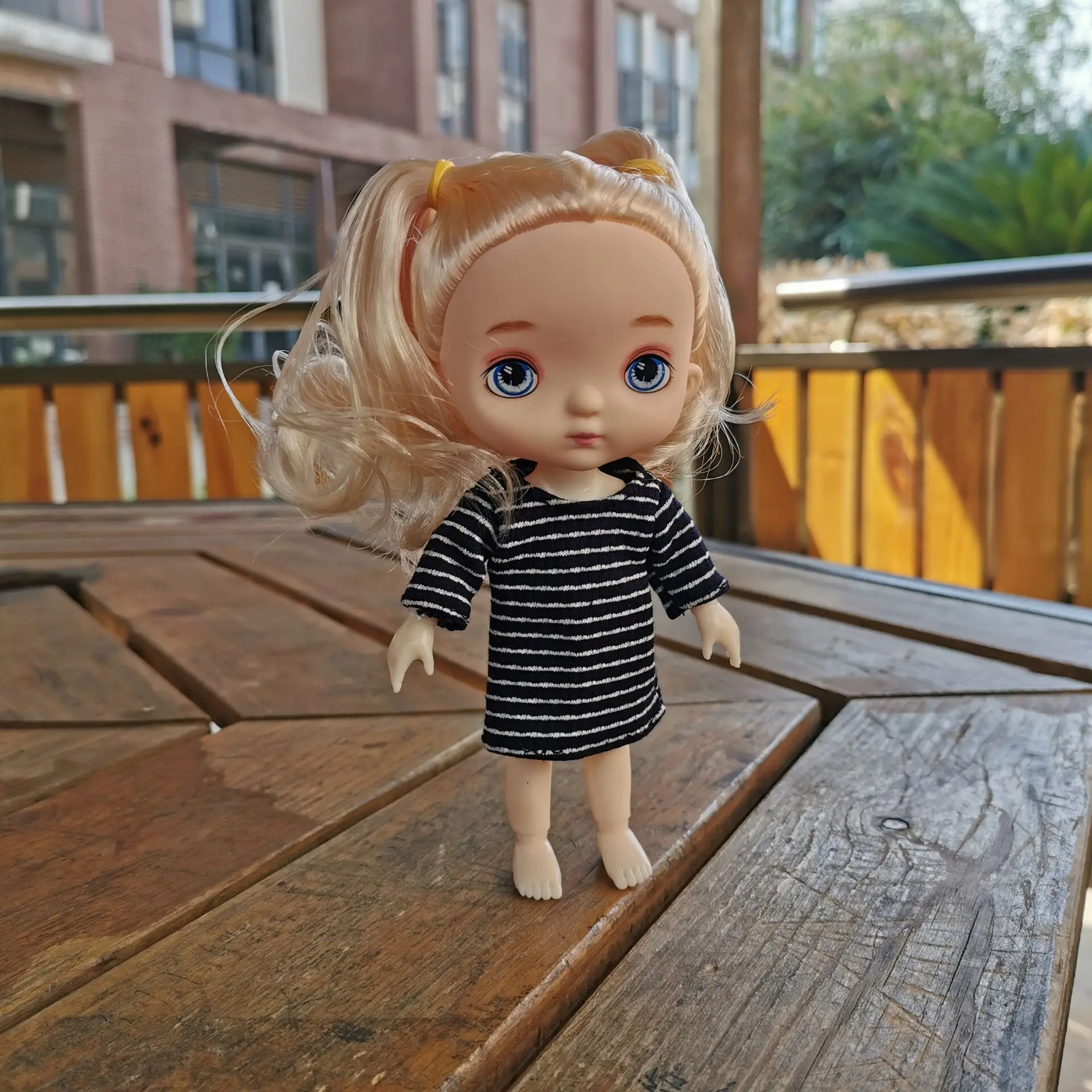 15 см Девочки Bjd кукла 13 шарнирная Детская кукла игрушка прекрасная принцесса кукла платье детские игрушки для девочек подарок Детская игрушка FIGMA - Цвет: Цвет: желтый