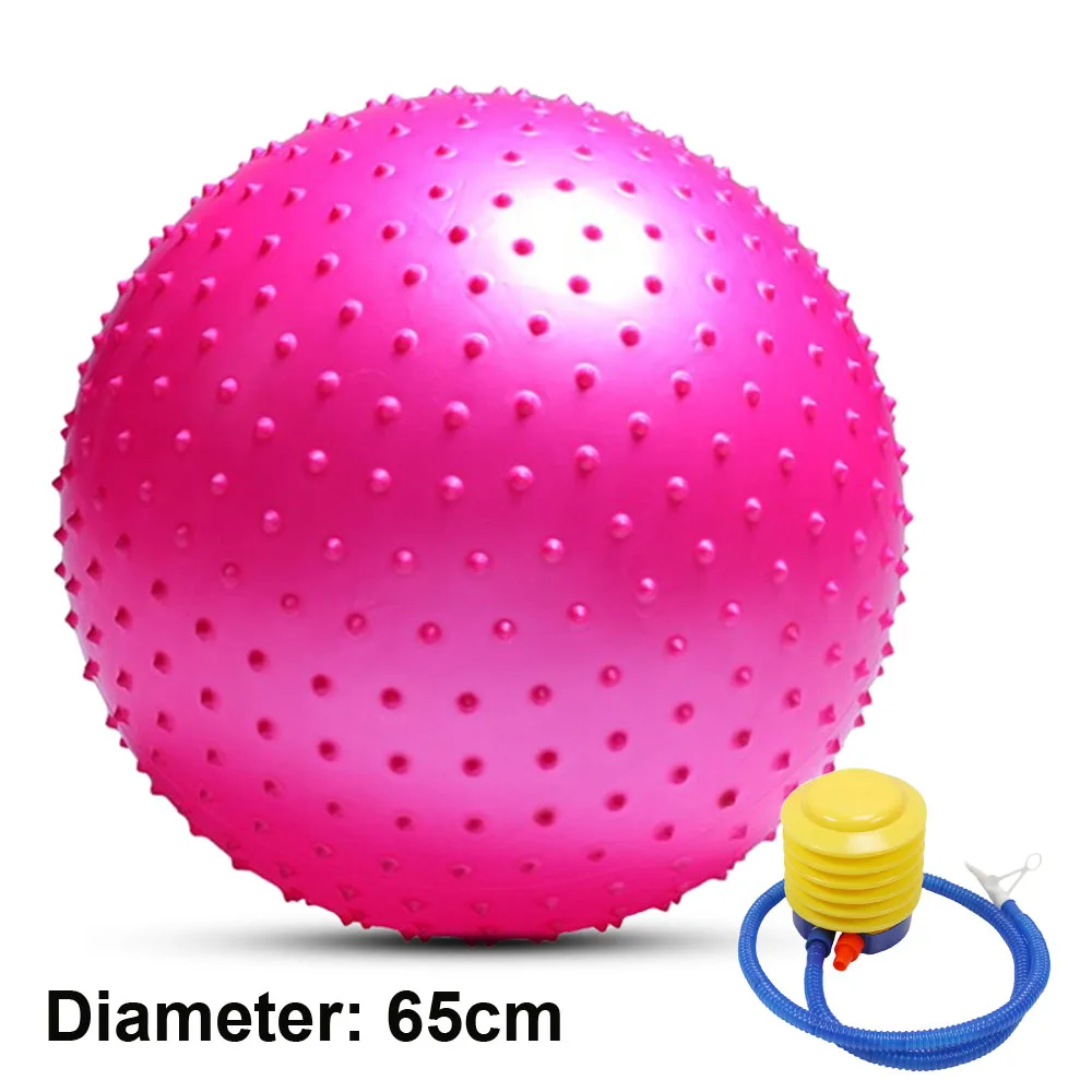 55 см/65 см/75 см Анти-взрыв мяч для йоги утолщенный стабильный баланс мяч пилатес физический Фитнес Упражнение мяч подарок воздушный насос - Цвет: 65cm