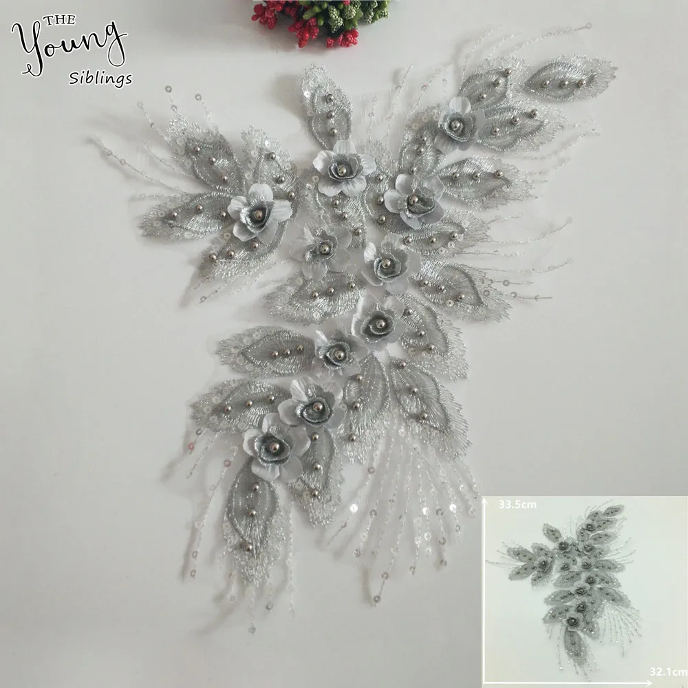 Новое поступление ABS жемчужный кружевной воротник вышивка аппликация шитье 3D