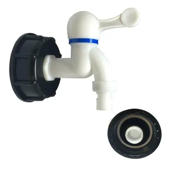 

2Pcs 2" IBC Water Tank Faucet Adapter Garden Water Tap Tank Cap Connector Valve Fitting Tools S60X6 Conventional Tons PE+Ceramic