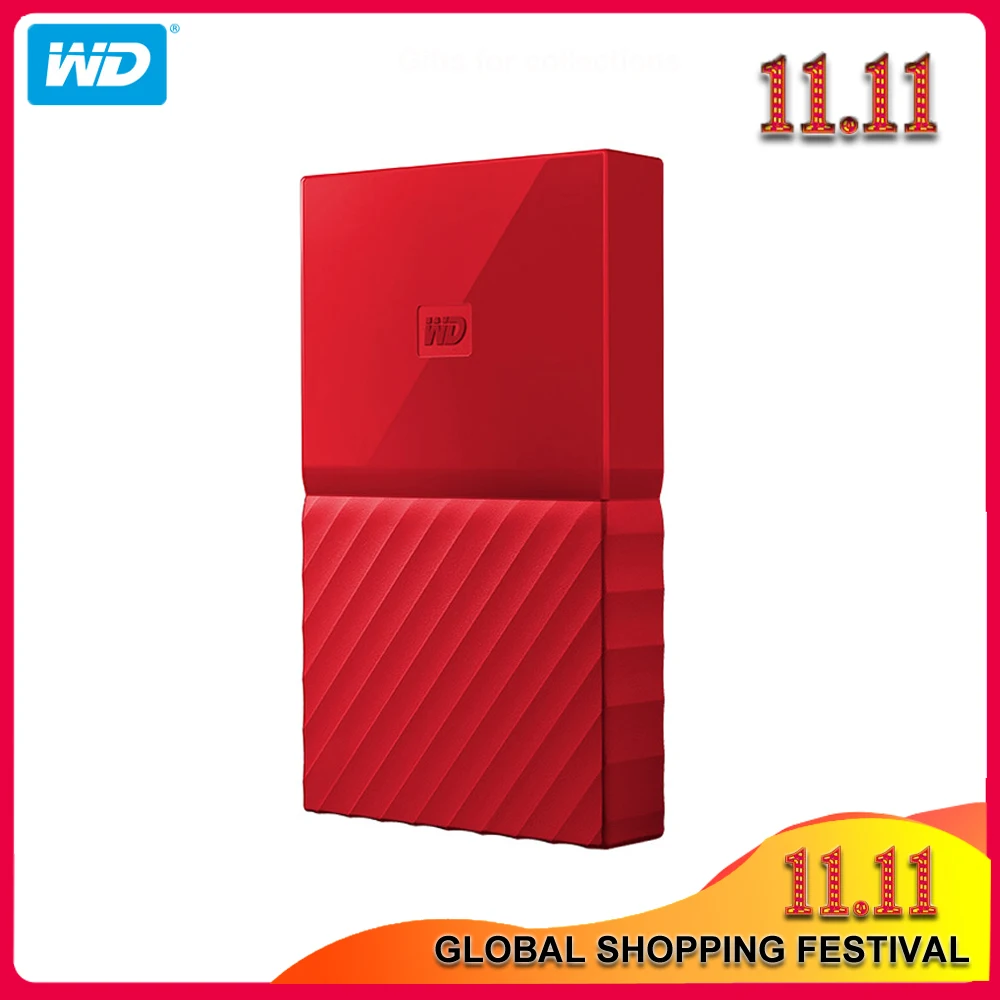 Портативный внешний жесткий диск Western Digital My Passport HDD 1 ТБ 4 USB 3 0 с кабелем Windows Mac 100%