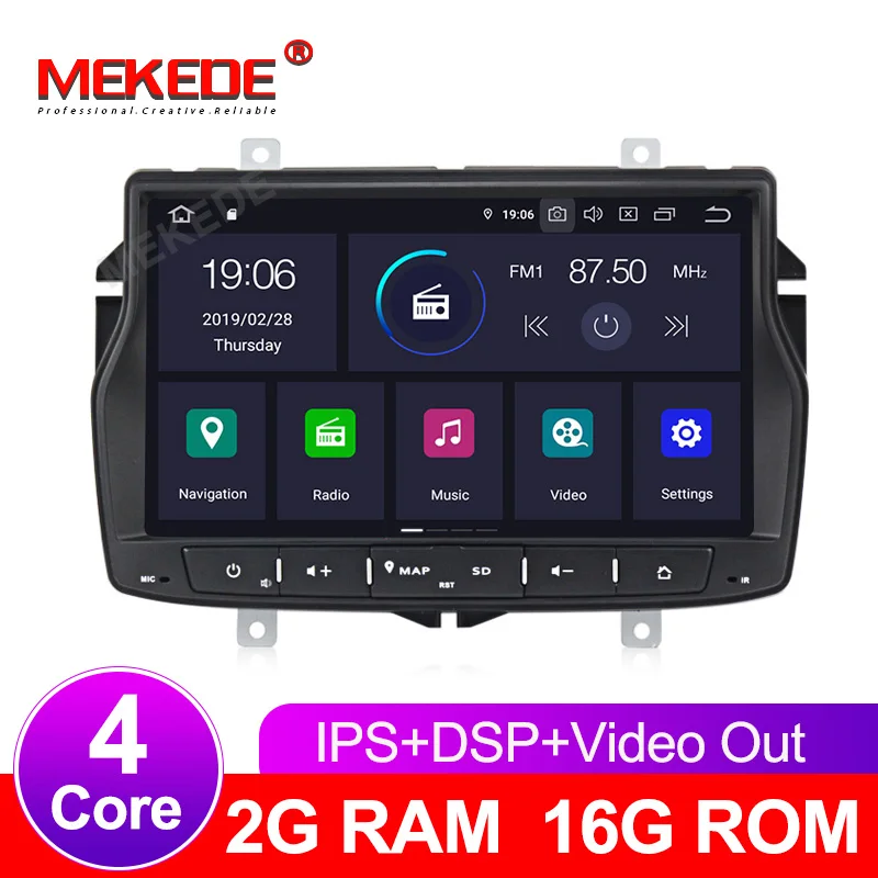 Цена Русскоязычное меню, бесплатная доставка, 4 Гб ОЗУ, 1din автомобильный Радио, мультимедийный dvd плеер для Lada vesta, Android 9,0, Восьмиядерный, с wifi, BT, font b gps b font