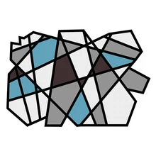 80x120 см неправильной формы современный геометрический Печатный бархатный коврик напольный коврик ковер Противоскользящий коврик в гостиную