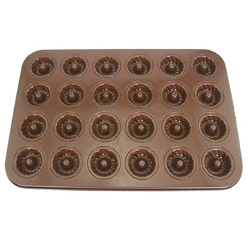 

Bakeware Mini Muffin Cake Baking Pan 24 Holes Cupcake Mold Non Stick Baking Dishes Carbon Steel Oven Trays Pastry Tool