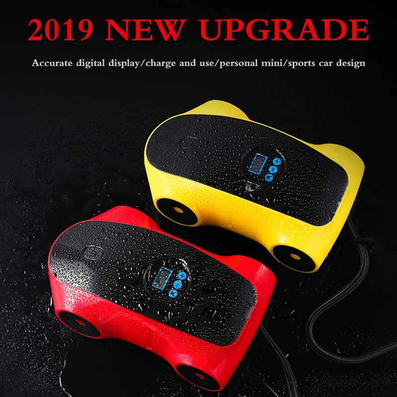 12V Цифровой портативный автомобильный надувной насос воздушный компрессор