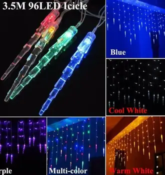 

Christmas LED fairy lights Icicle/butterfly/snowflake garland curtain string lights included Home decoration window lights