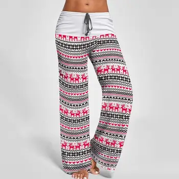 

2019 Autumn Christmas Pants Women Winter Xmas Leggings Trousers Ladies Female Loose Pants Plus Size Pants With High Waist