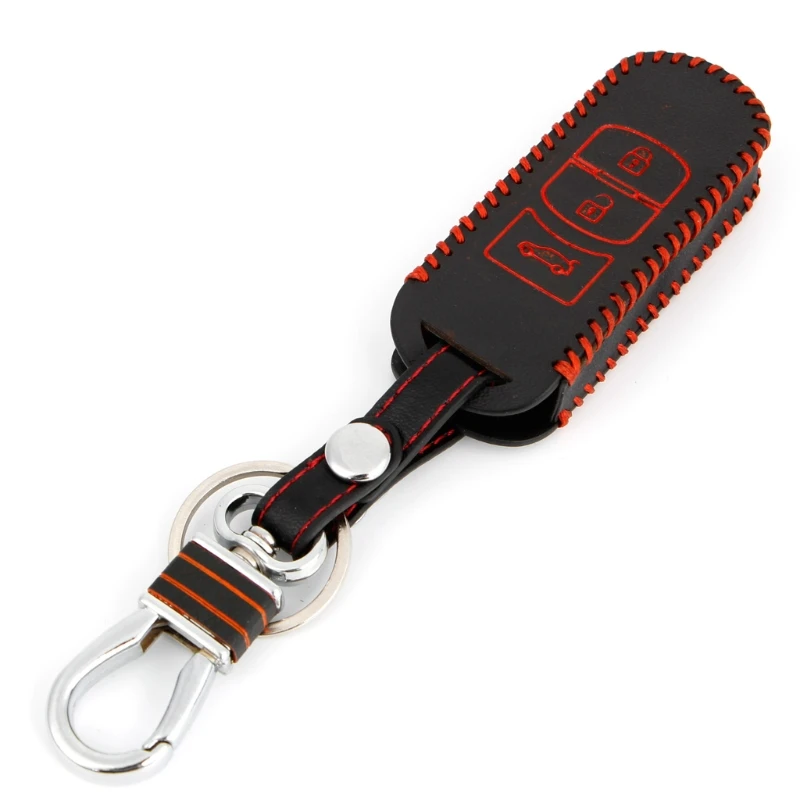 

3 Buttons Leather Car Remote Key Fob Case Cover For Mazda 2 3 5 6 CX-3 CX-4 CX-5