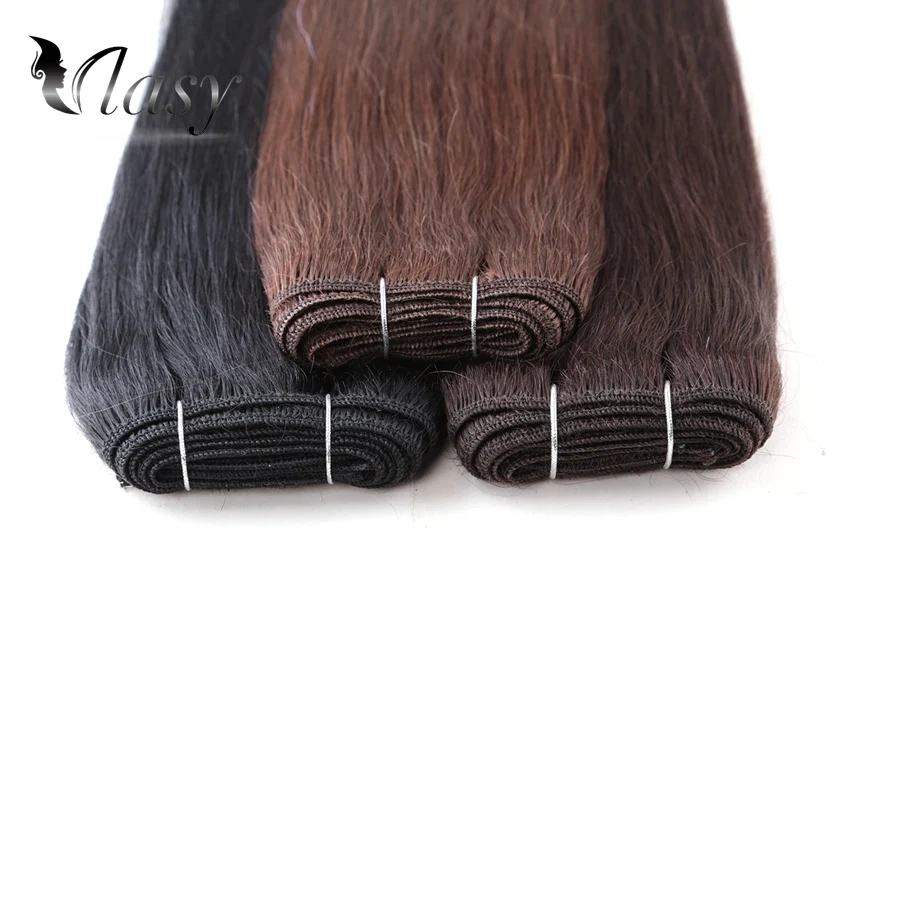 Vlay 20 ''натуральные бразильские волосы Remy пучок темных волос прямые двойные