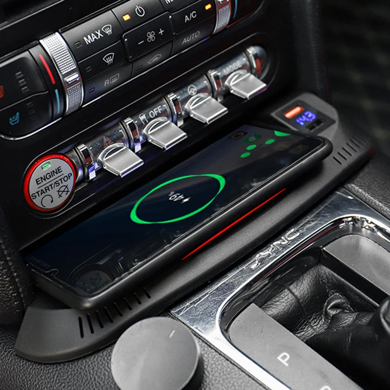 Коробка для хранения Qi Беспроводная зарядная система S550 Ford Mustang 2015-2020 под заказ |
