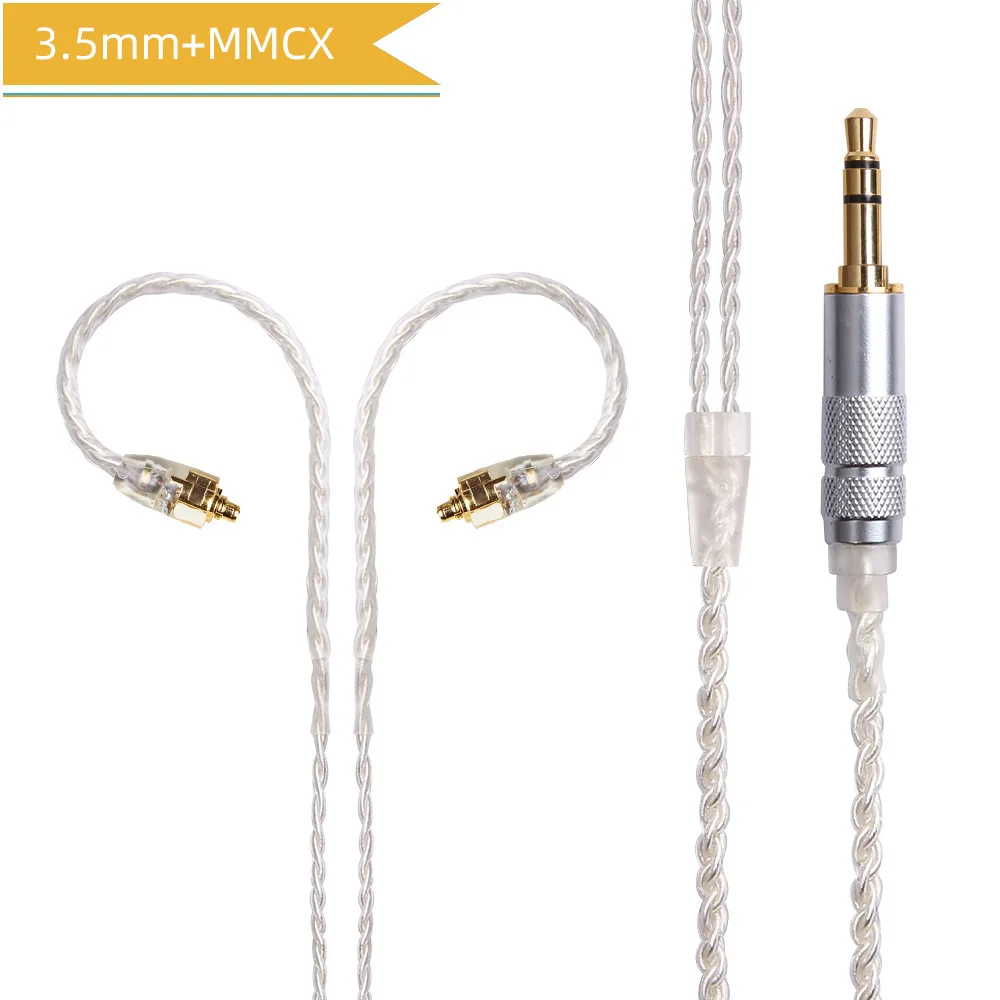 FDBRO 2,5/3,5 мм провод для наушников MMCX/2PIN/IE80/IM/A2DC кабель для наушников Weston TFZ 1964 W4R UM3X ES3 ES5 кабель для наушников - Цвет: White 3.5mm MMCX
