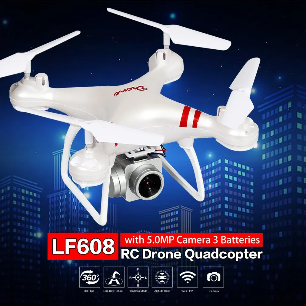 Для LF608 RC Дрон широкоугольный селфи Дрон Профессиональный складной Квадрокоптер с 0.3MP камерой и 2 батареями KY601S HJ14 дроны