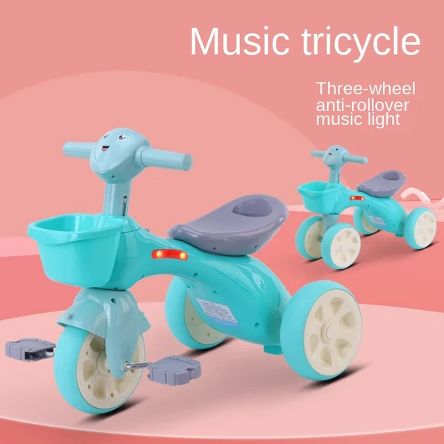 Doki Toy Children's Scooter With Music And Light Walker Children's Four-wheel Balance Bike Without Pedals 1-3 Years Old 3