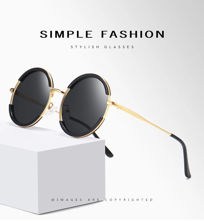 luxury round sunglasses